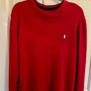 Polo by Ralph Lauren Red Long-Sleeve Crewneck Sleepshirt